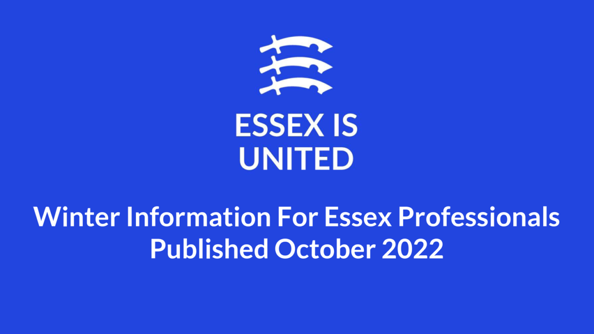 Winter Information For Essex Professionals Published October 2022